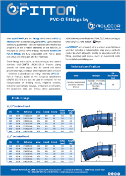 PVC-O fittings ecoFITTOM product sheet