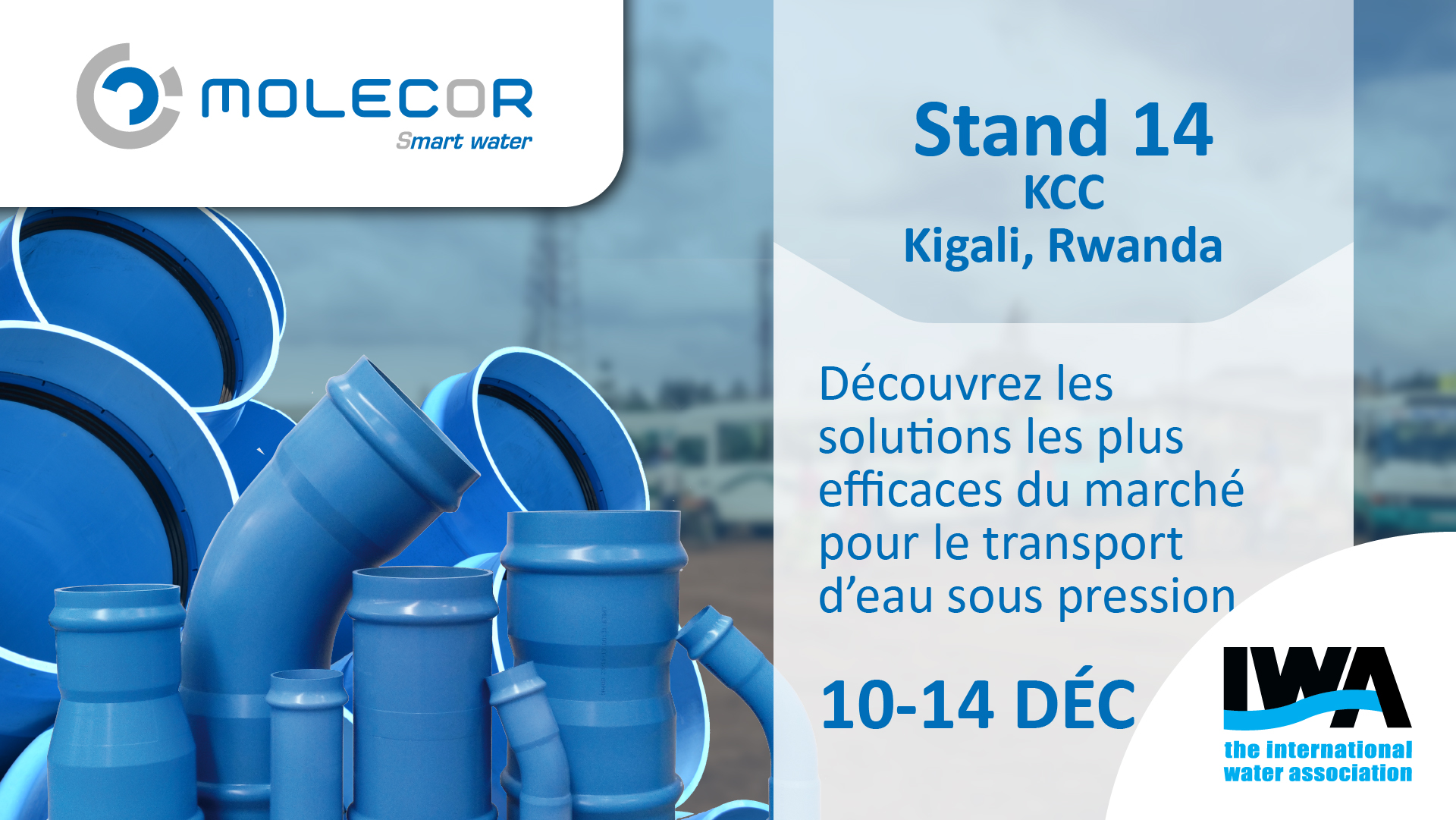 Molecor participe à l’IWA Water and Development Congress & Exhibition au Rwanda