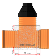 Pozos de registro SANECOR® DN1000 con pates, para tubería corrugada SANECOR® SN8