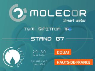 Molecor estará en el stand G7 del Cycl'eau Douai (Francia)