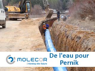 Molecor amène l'eau à la ville bulgare de Pernik après des mois de grave sécheresse