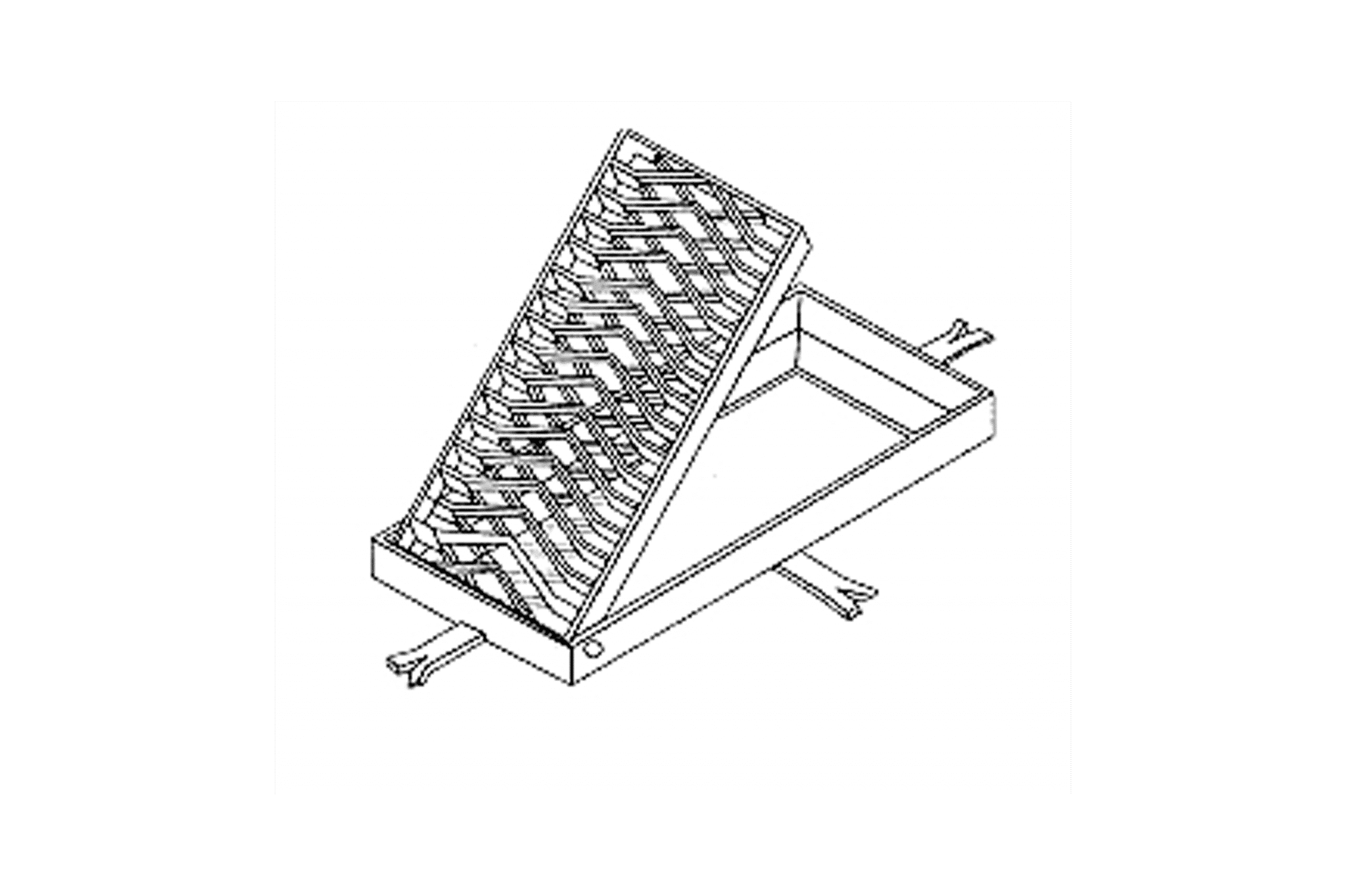 Rejilla abatible de acero galvanizado