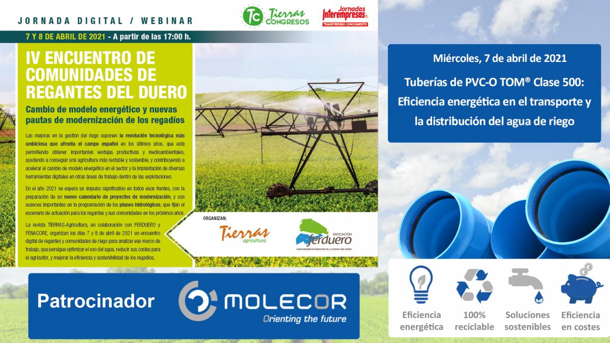 Molecor patrocinador en el IV Encuentro de Comunidades de Regantes del Duero