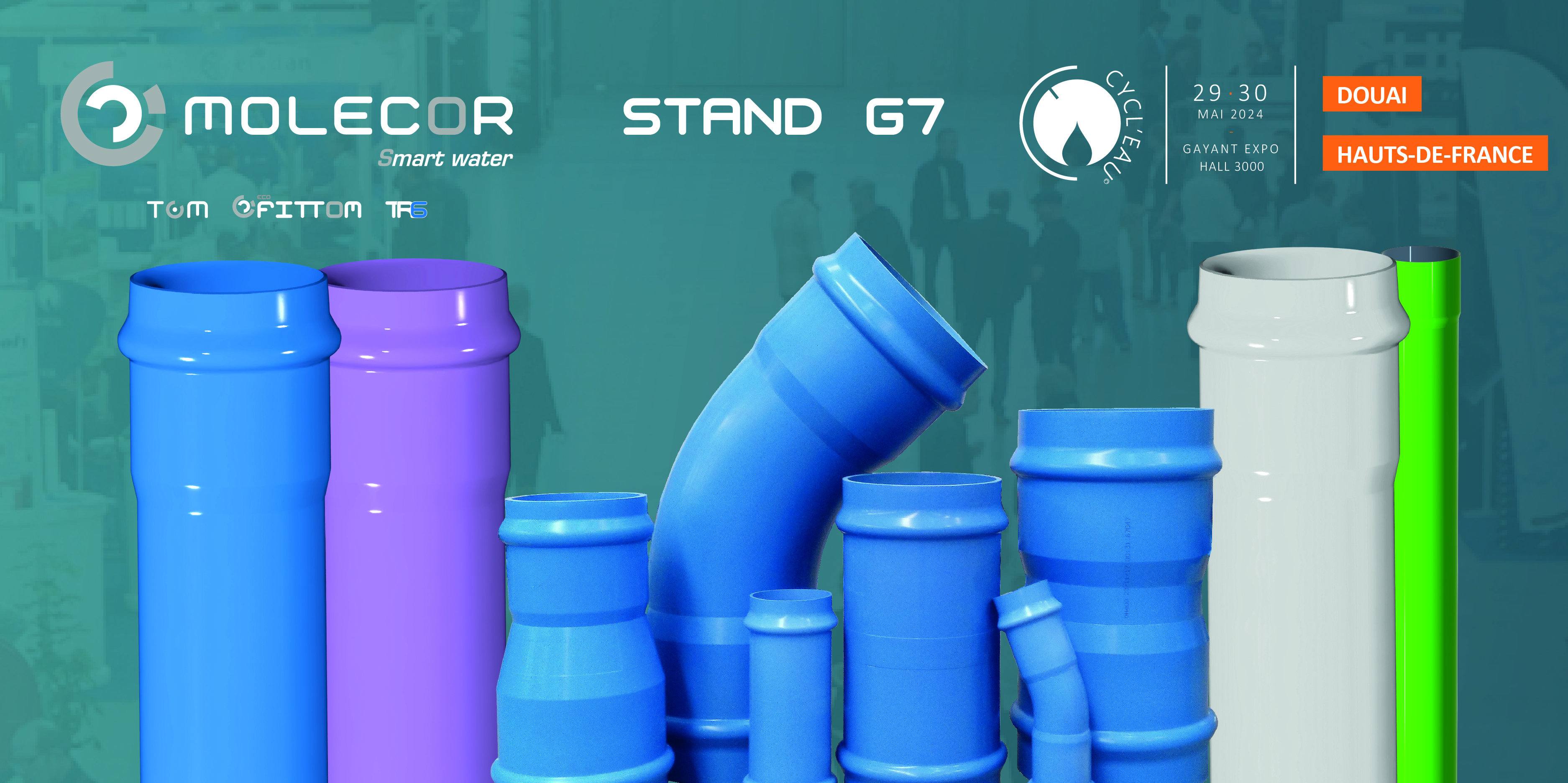 Molecor sera au stand G7 du Cycl’eau Douai