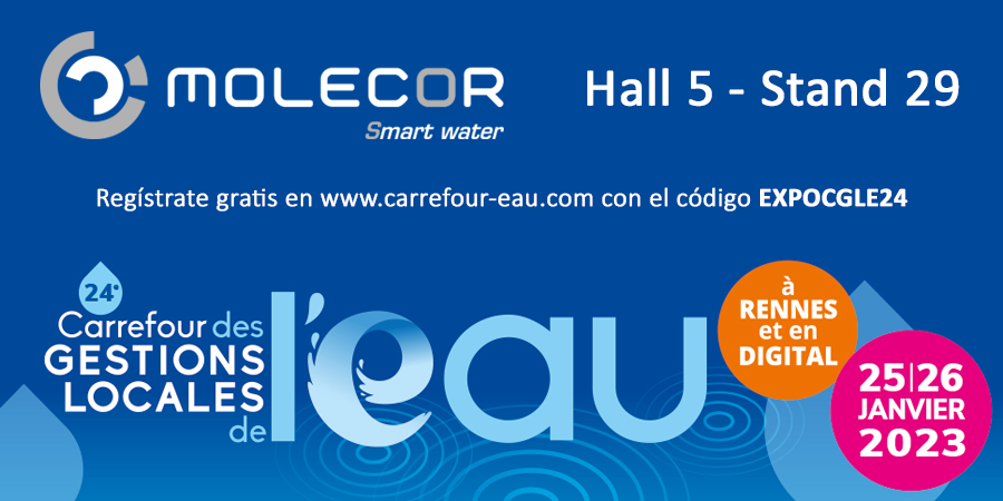 Molecor estará presente en el 24º Carrefour de Gestions Locales de l’Eau los días 25 y 26 de enero de 2023