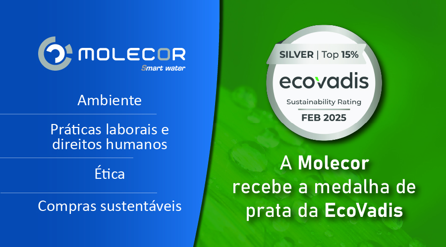 A Molecor recebe a medalha de prata da EcoVadis pelo seu compromisso com a sustentabilidade