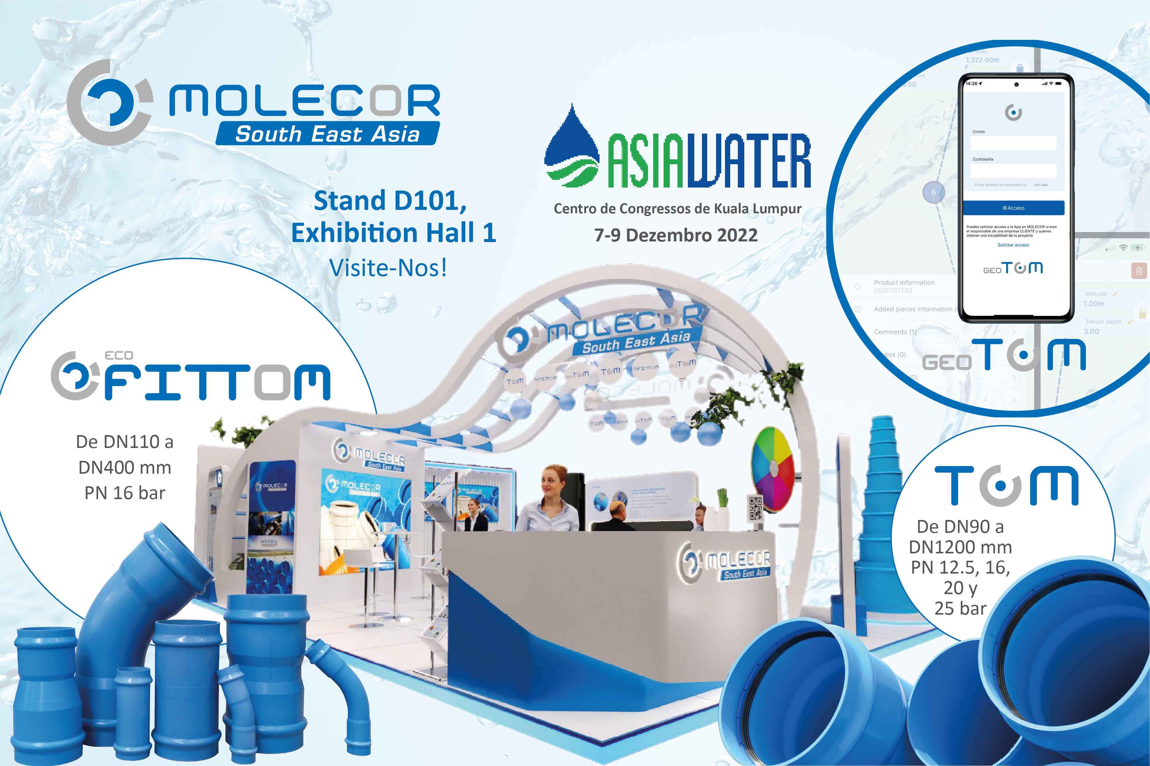 Molecor (SEA) Sdn Bhd participará en Asia Water Expo & Forum del 7 al 9 de diciembre