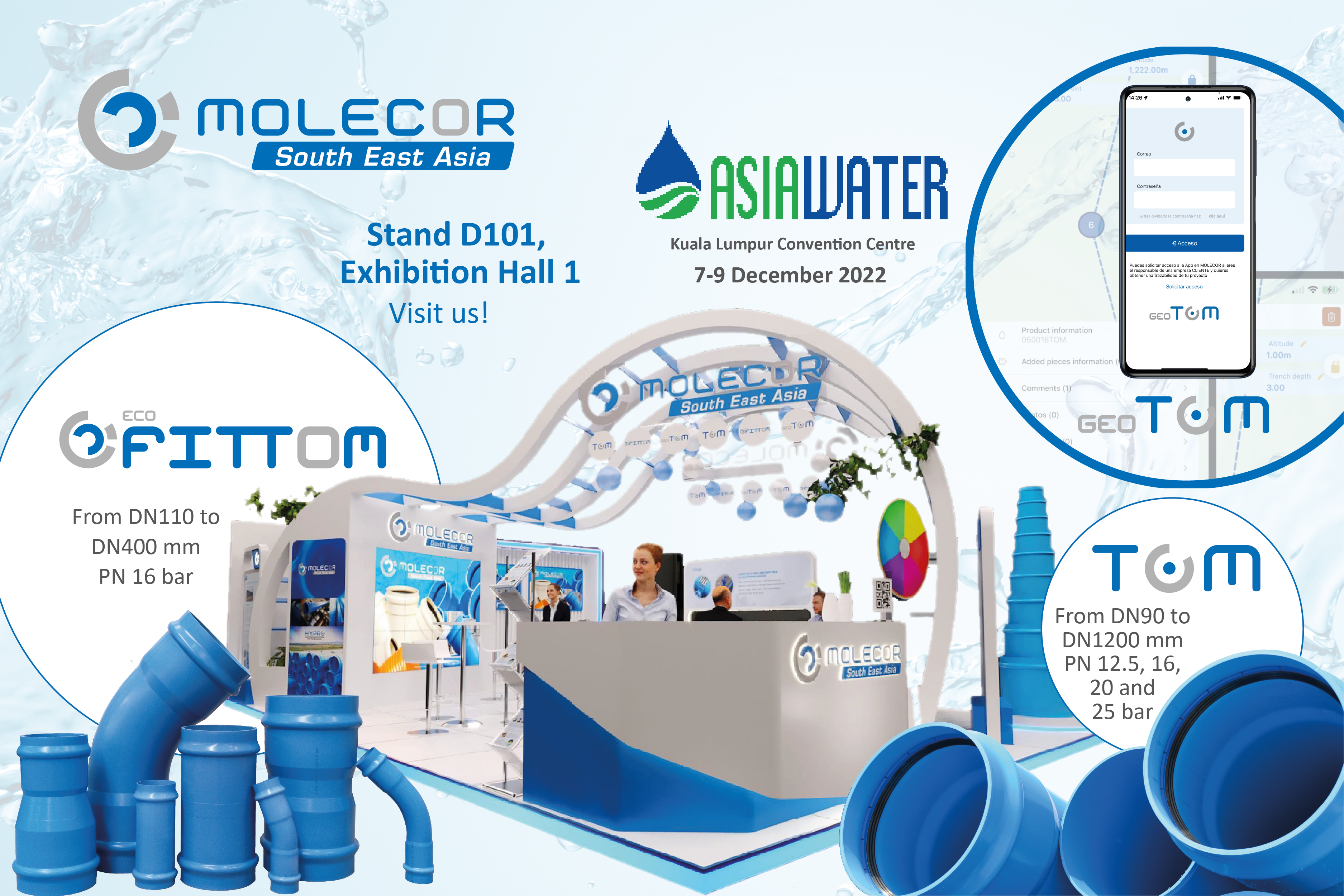 Molecor (SEA) Sdn Bhd will take part in ASIAWATER Expo & Forum on 7-9 December