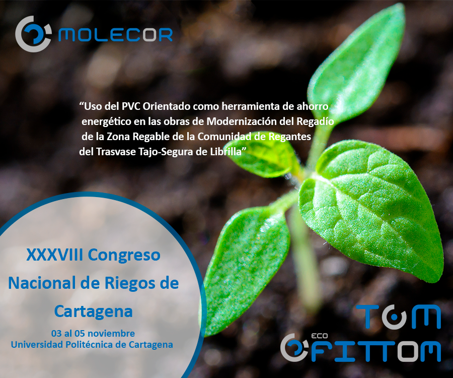 Molecor asiste como patrocinador al XXXVIII Congreso Nacional de Riegos de Cartagena