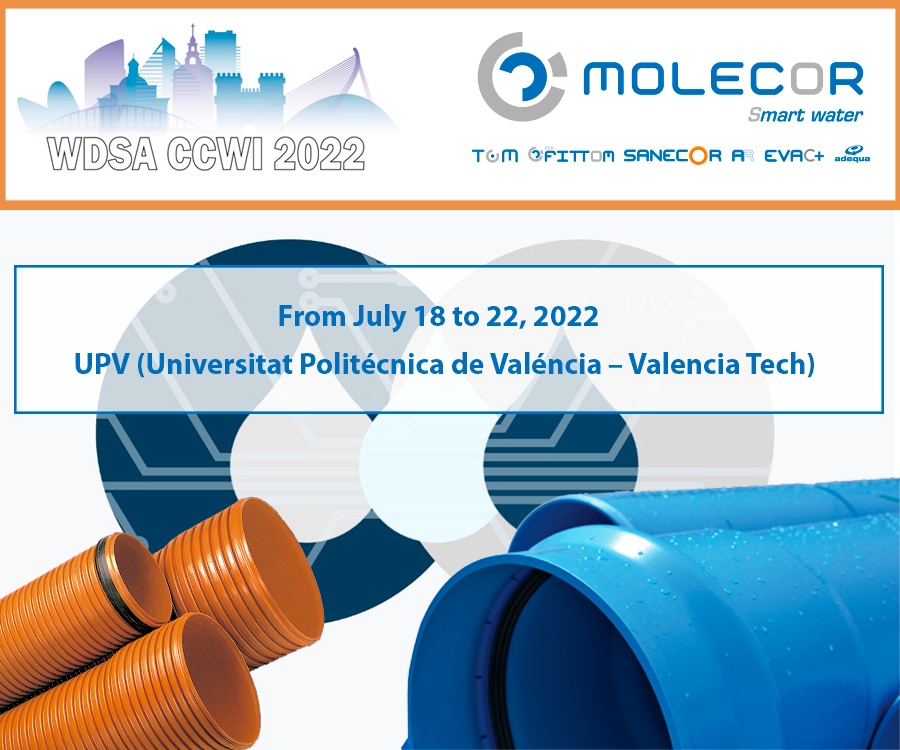 Molecor, sponsor of the WDSA CCWI Conference Program in Valencia