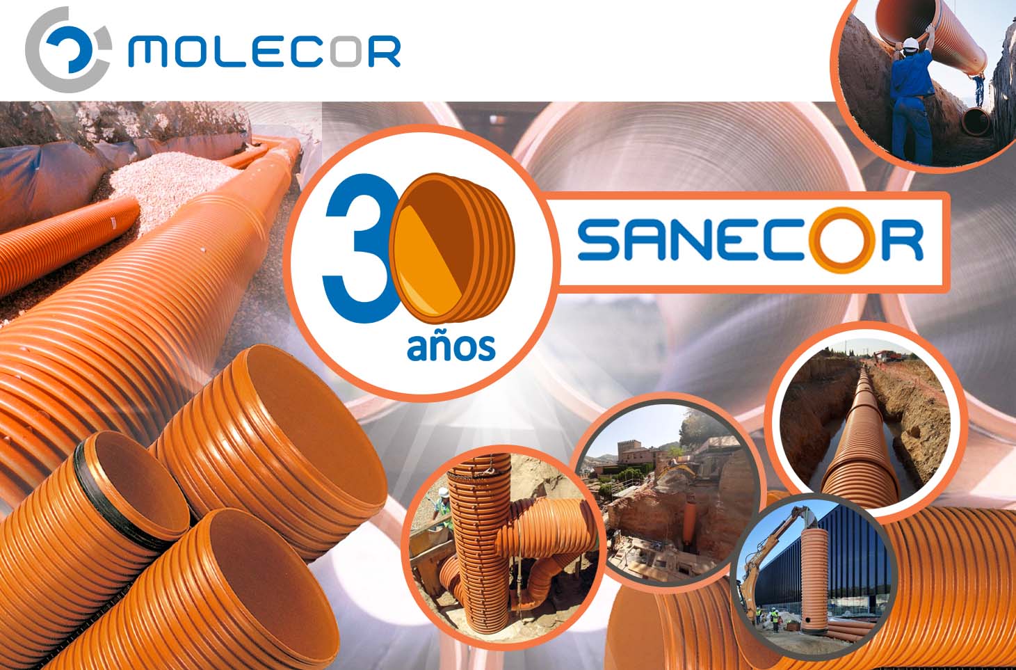 La tubería Sanecor® de Molecor cumple 30 años