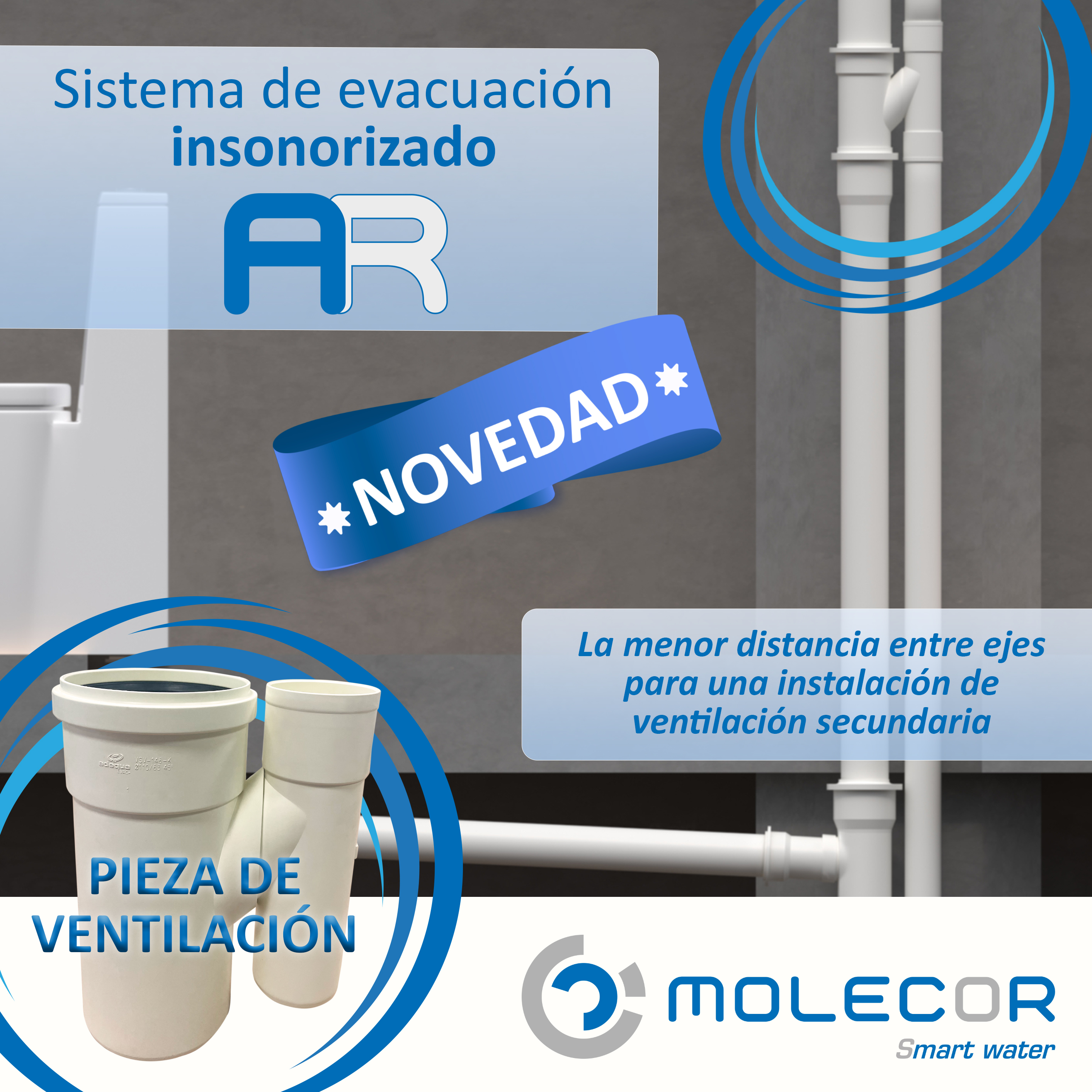 Molecor lanza al mercado su nueva pieza de ventilación del Sistema Insonorizado AR®