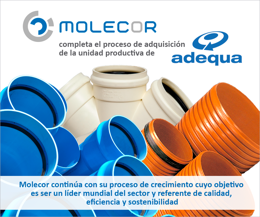 Molecor completa la adquisición de la unidad productiva Adequa