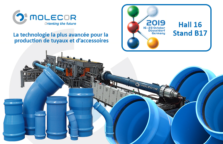 La technologie exclusive et des produits de Molecor présents à la K2019 de Düsseldorf
