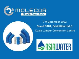 Molecor (SEA) Sdn Bhd participará en Asia Water Expo & Forum del 7 al 9 de diciembre