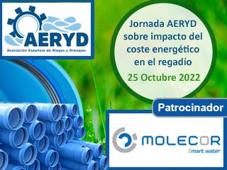Molecor patrocinador en la jornada técnica sobre el impacto del coste energético en el regadío organizada por AERYD