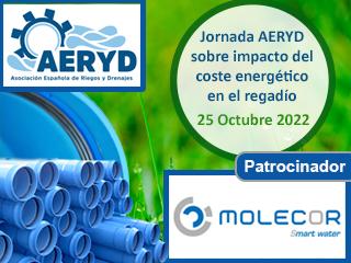 Molecor patrocinador en la jornada técnica sobre el impacto del coste energético en el regadío organizada por AERYD Molecor patrocinador en la jornada técnica sobre el impacto del coste energético en el regadío organizada por AERYD