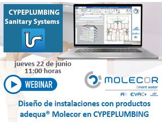 Webinar: Diseño de instalaciones con productos de evacuación de Molecor en CYPEPLUMBING