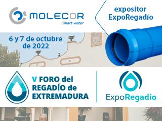 Molecor asistirá como expositor en la V edición del Foro del Regadío de Extremadura
