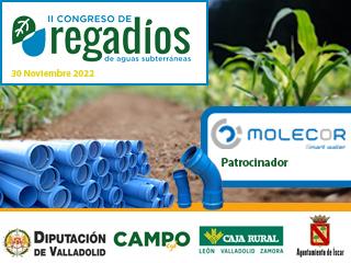 El próximo 30 de noviembre se celebra el II Congreso de regadíos de aguas subterráneas donde Molecor estará presente como patrocinador