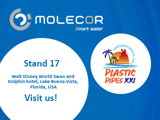 Molecor will present important innovations at Plastic Pipes XXI: the TOM® DN1200 mm pipe and the geoTOM® application