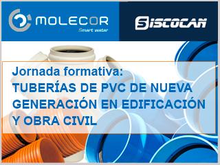 Molecor colabora en el encuentro técnico “Tuberías de PVC de nueva generación en Edificación y Obra Civil” Molecor colabora en el encuentro técnico “Tuberías de PVC de nueva generación en Edificación y Obra Civil”