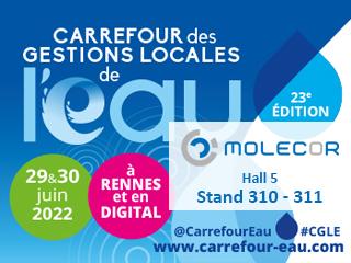 Molecor will be present at the "23rd Carrefour des Gestions Locales de l'Eau 2022" which will take place in Rennes on June 29th and 30th. Molecor will be present at the "23rd Carrefour des Gestions Locales de l'Eau 2022" which will take place in Rennes on June 29th and 30th.