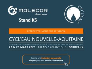 Molecor sera présent au Cycl’Eau Nouvelle-Aquitaine les 22 et 23 mars 2023