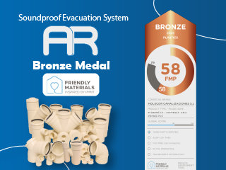 Molecor's AR® Soundproof Drainage System wins the Friendly Materials bronze medal for healthy materials