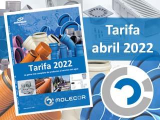 Tarifa 2022 de Molecor La gama más completa de productos al servicio del agua Tarifa 2022 de Molecor La gama más completa de productos al servicio del agua